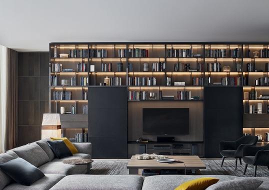 Стеллаж для книг от фабрики Poliform модель Wall System Poliform 