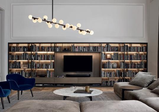 Стеллаж для книг от фабрики Poliform модель Wall System Poliform 