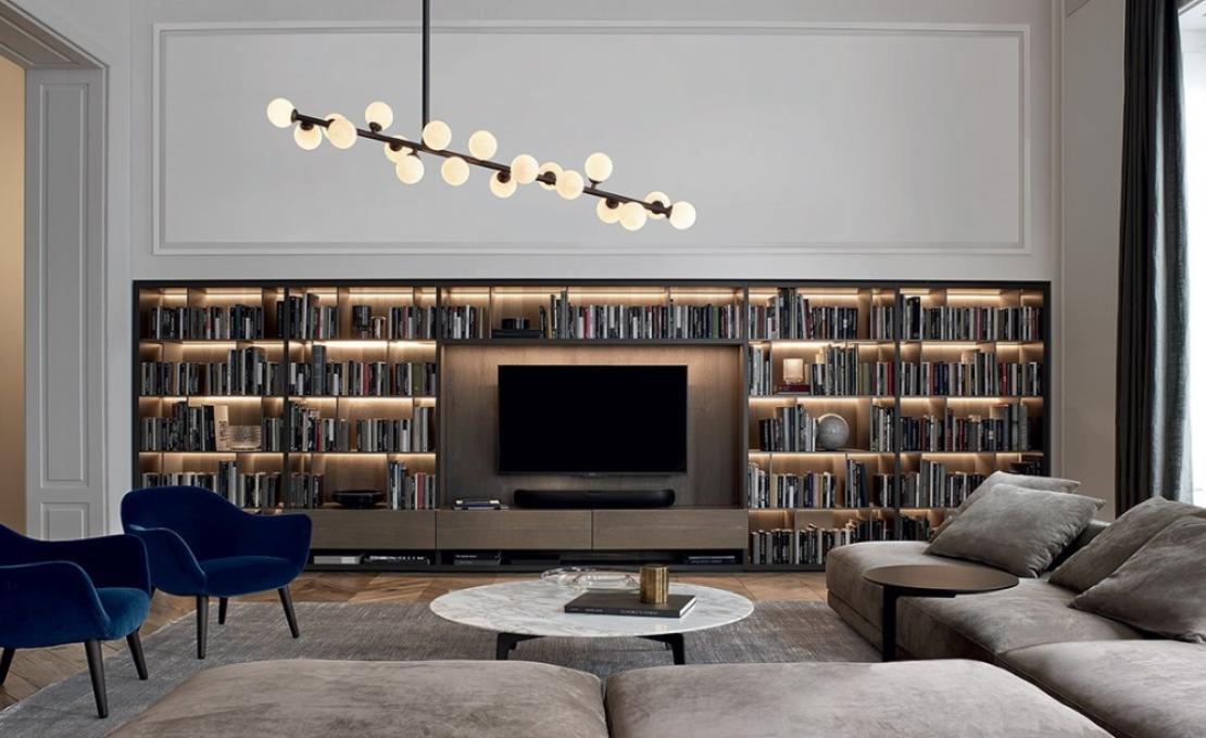 Стеллаж для книг от фабрики Poliform модель Wall System Poliform 