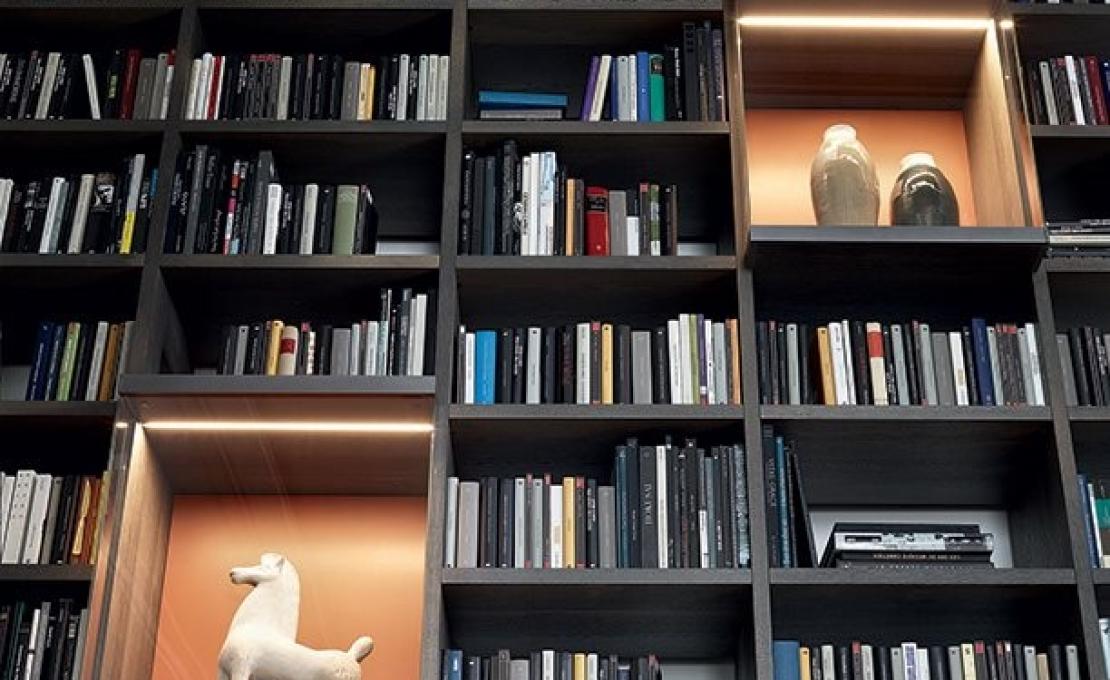 Стеллаж для книг от фабрики Poliform модель Wall System Poliform 