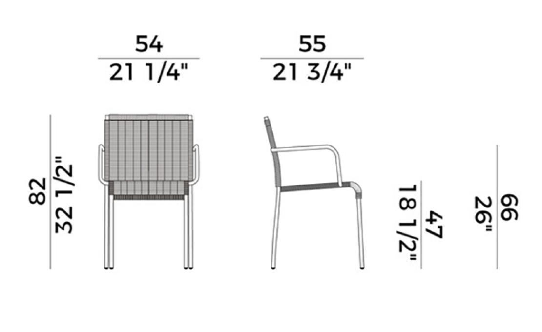 Уличное кресло от фабрики Potocco модель 688/PXXL