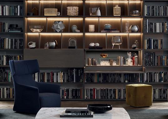 Стеллаж для книг от фабрики Poliform модель Wall System Poliform 