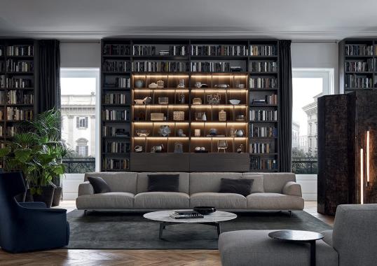 Стеллаж для книг от фабрики Poliform модель Wall System Poliform 