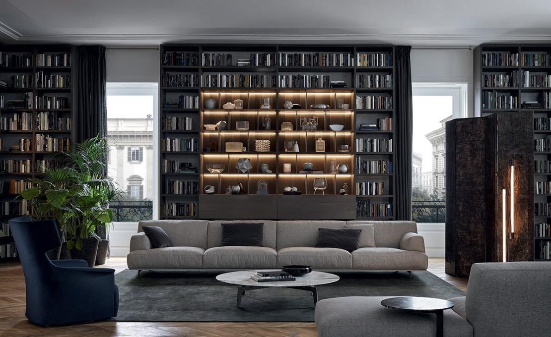 Стеллаж для книг от фабрики Poliform модель Wall System Poliform 