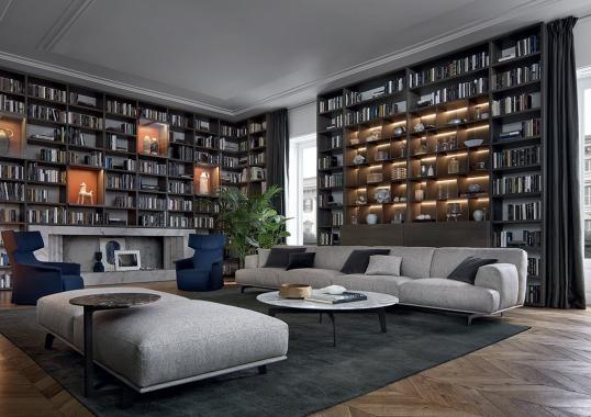 Стеллаж для книг от фабрики Poliform модель Wall System Poliform 