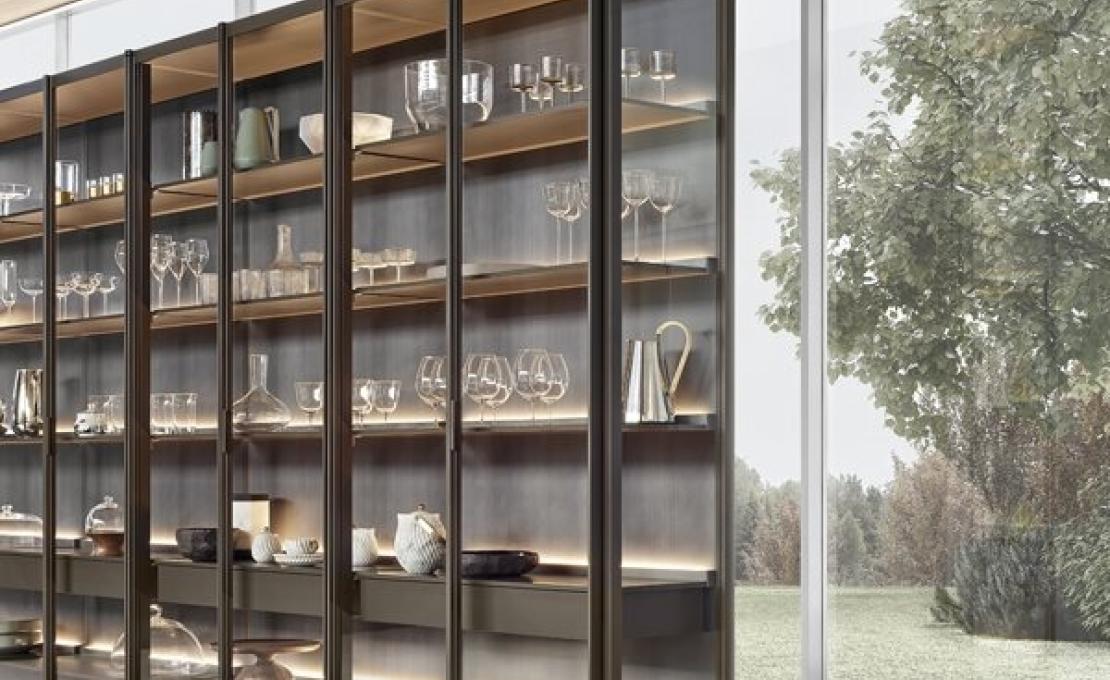 Стеллаж для книг от фабрики Poliform модель Wall System Poliform 