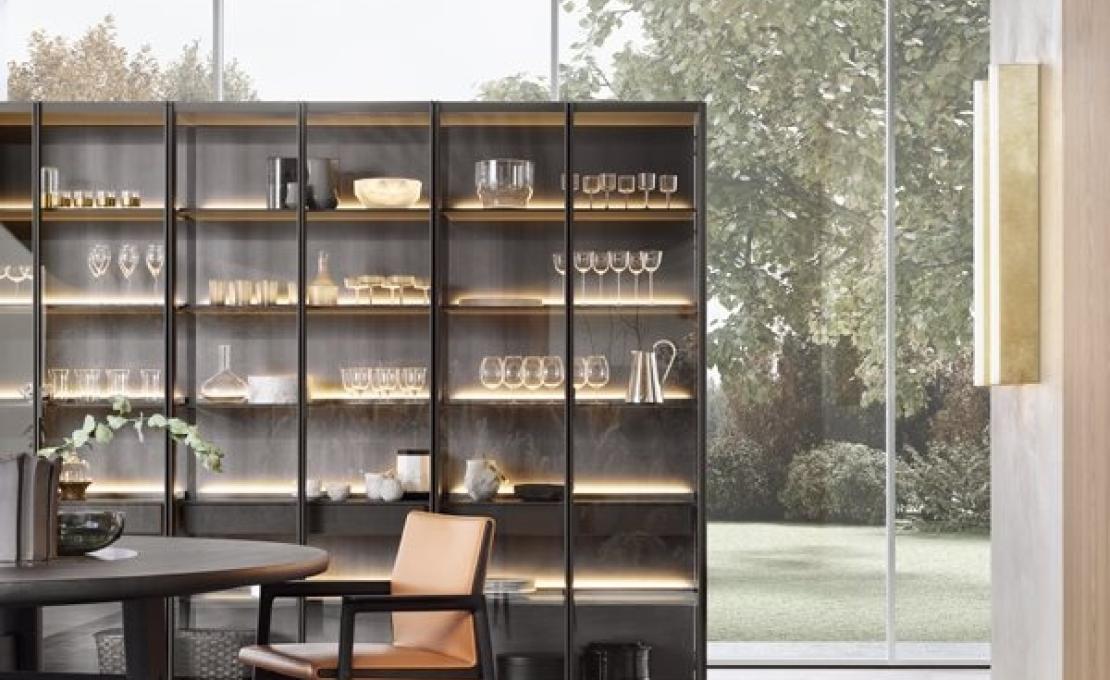 Стеллаж для книг от фабрики Poliform модель Wall System Poliform 