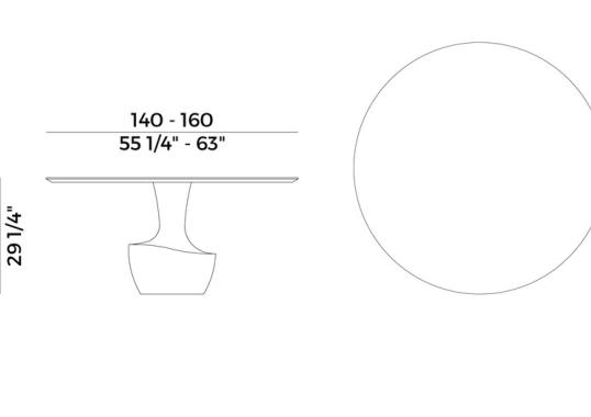 Стол Potocco 879/T Anfora Table image 2