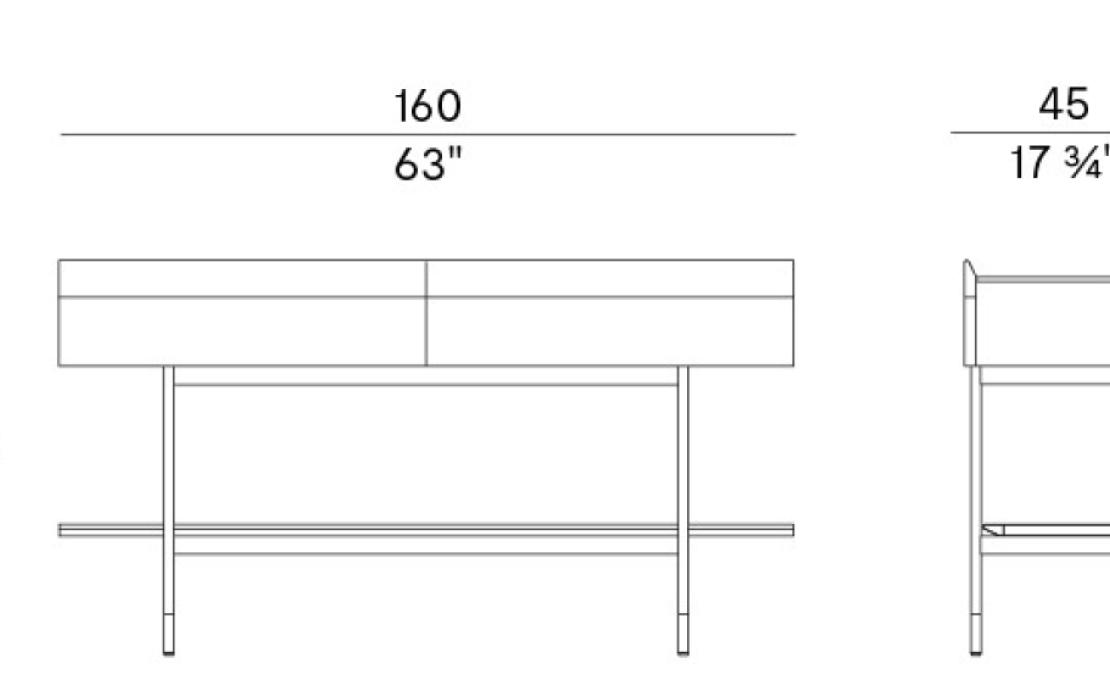Консоль от фабрики Potocco модель ARIAL CONSOLE