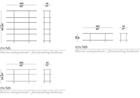 Стеллаж для книг Potocco ARIAL BOOKSHELF image 2