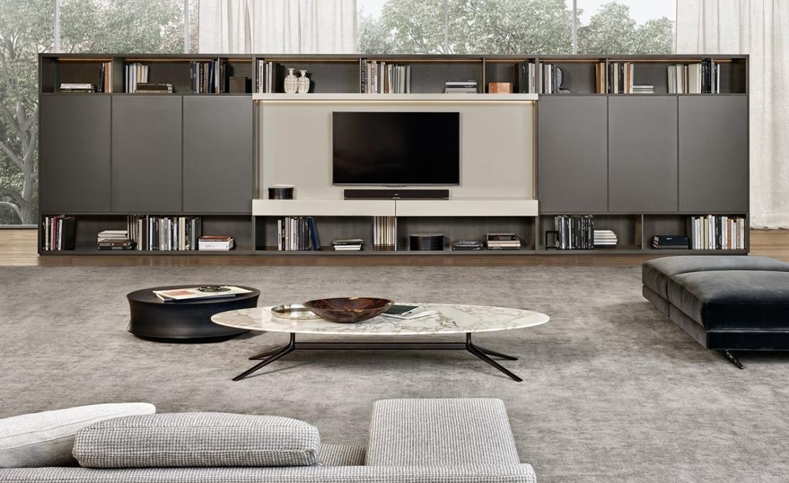 Стеллаж для книг от фабрики Poliform модель Wall System Poliform 