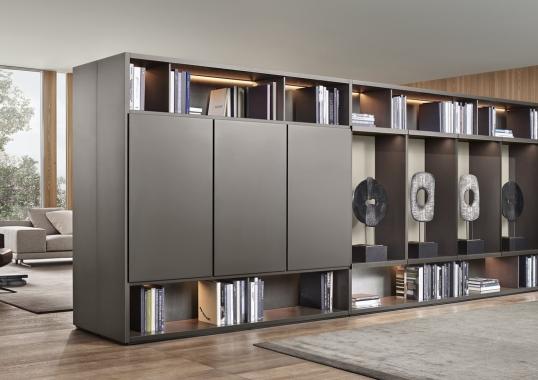 Стеллаж для книг от фабрики Poliform модель Wall System Poliform 