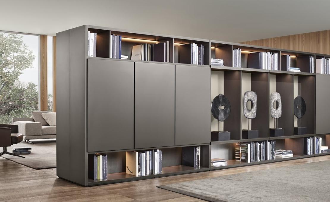 Стеллаж для книг от фабрики Poliform модель Wall System Poliform 