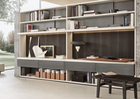 Стеллаж для книг от фабрики Poliform модель Wall System Poliform 