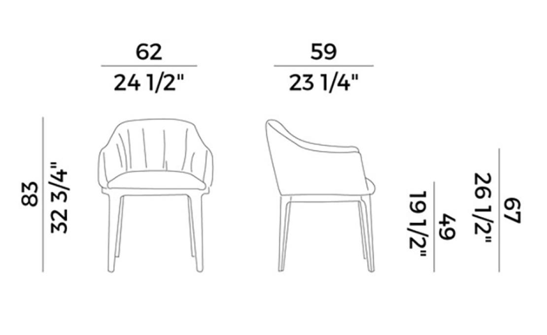 Кресло от фабрики Potocco модель 840/P Blossom Arm