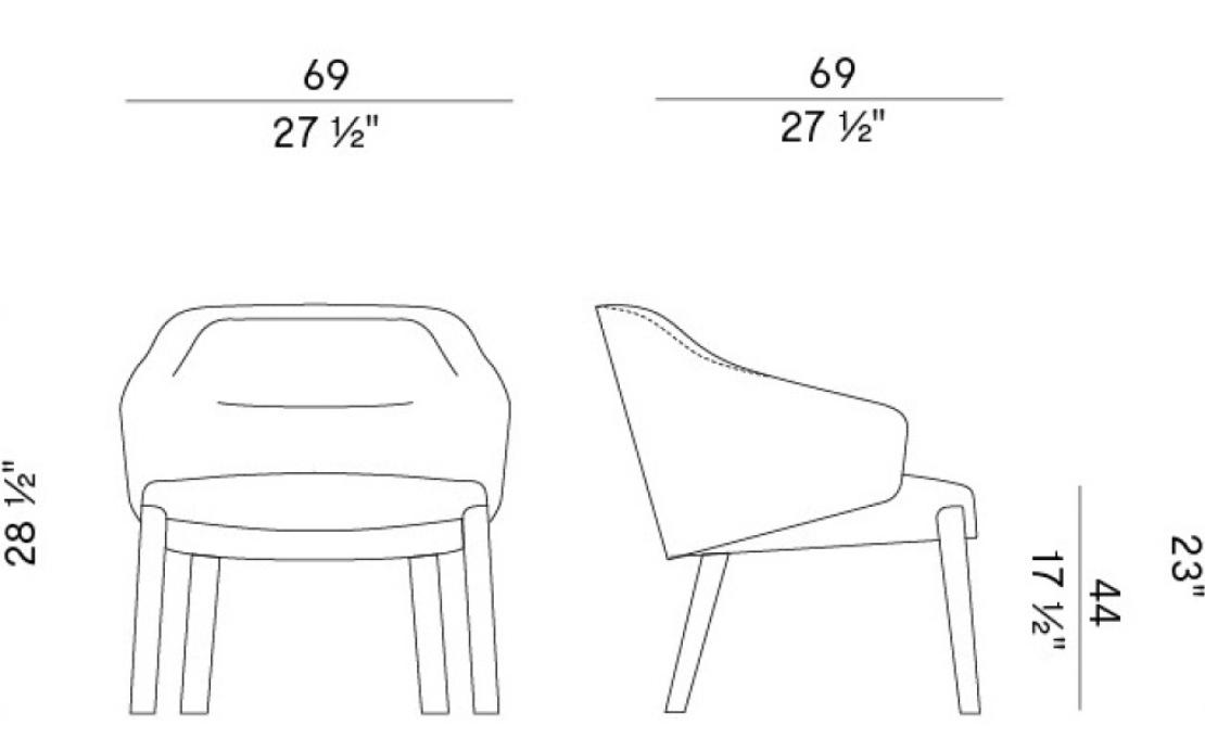 Кресло от фабрики Potocco модель 905/PL