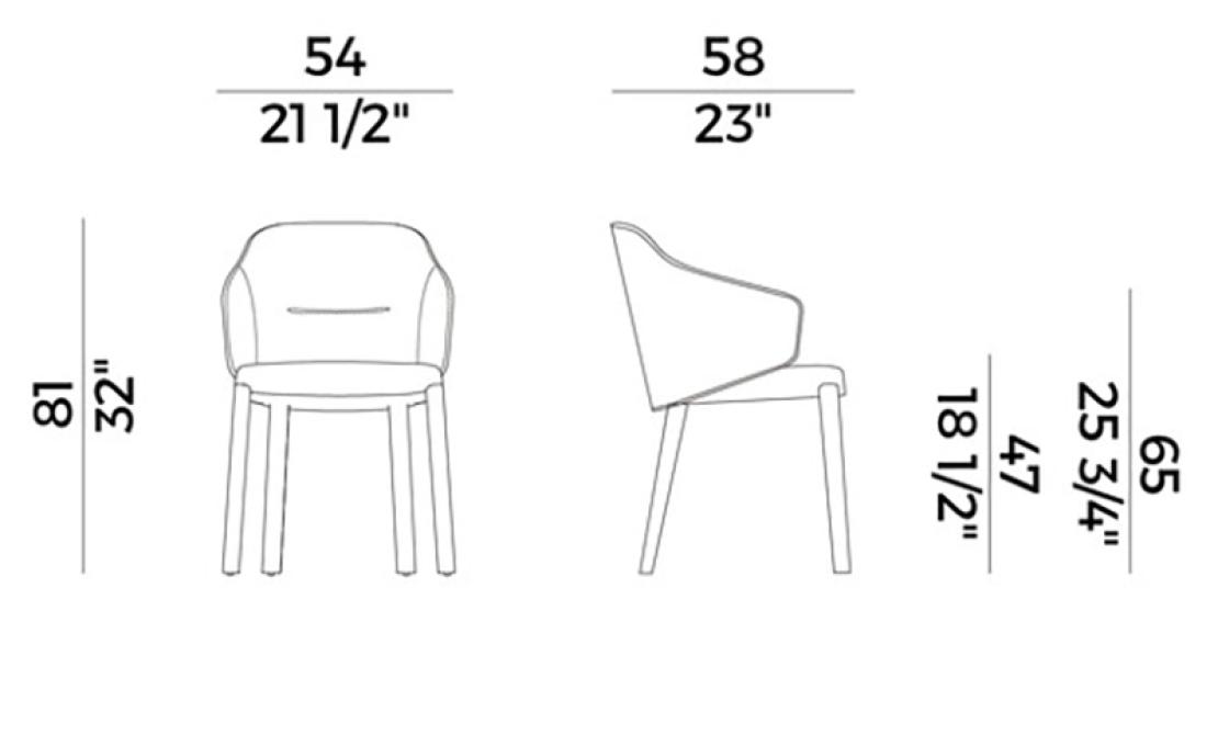 Кресло от фабрики Potocco модель 905/P Concha Arm