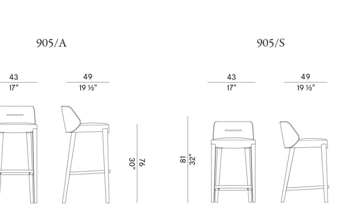 Барный стул от фабрики Potocco модель CONCHA 