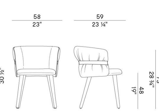 Кресло Potocco 941/P Coulisse Armchair image 2