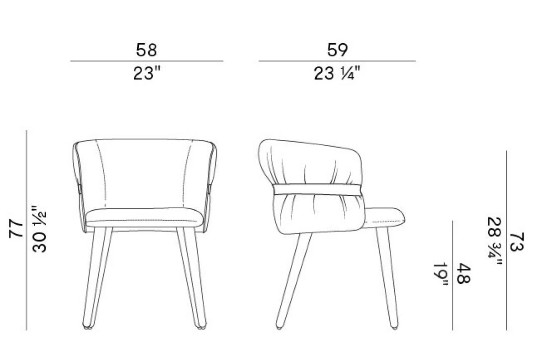 Кресло от фабрики Potocco модель 941/P Coulisse Arm