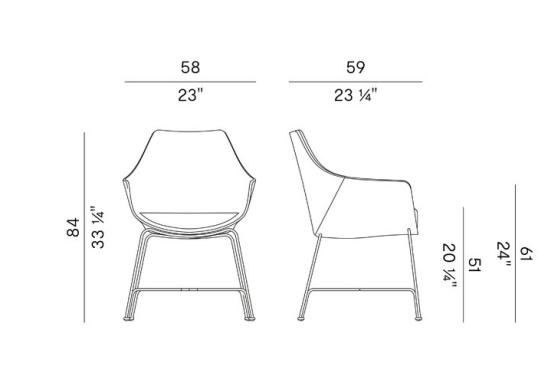 Кресло Potocco CUT 910/P image 2
