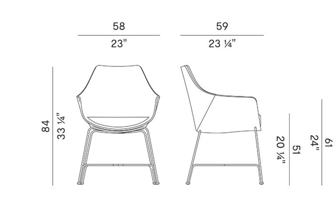 Кресло от фабрики Potocco модель CUT 910/P