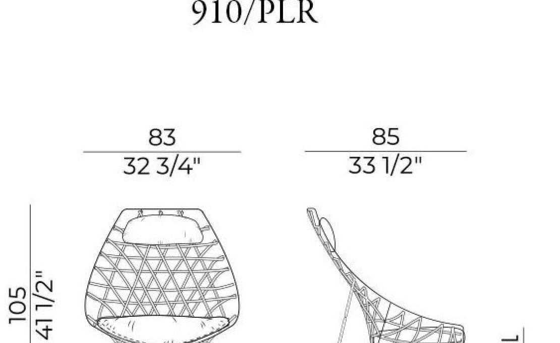 Уличное кресло от фабрики Potocco модель 910/PLR