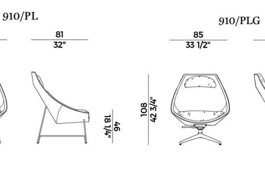 Кресло Potocco CUT LOUNGE ARMCHAIR image 2