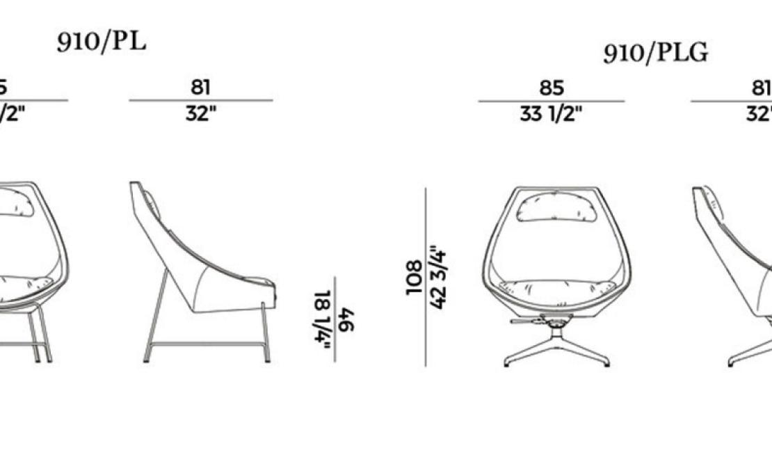 Кресло от фабрики Potocco модель CUT LOUNGE ARM