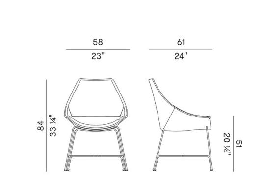 Стул Potocco CUT 910 image 2