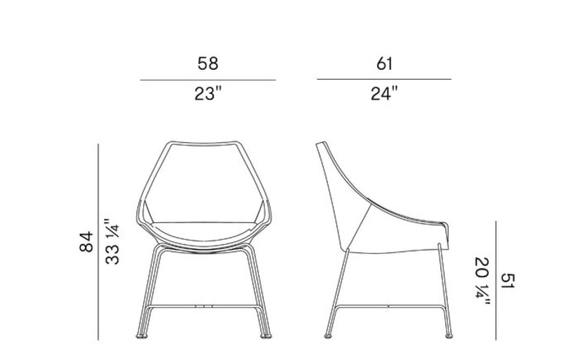 Стул от фабрики Potocco модель CUT 910