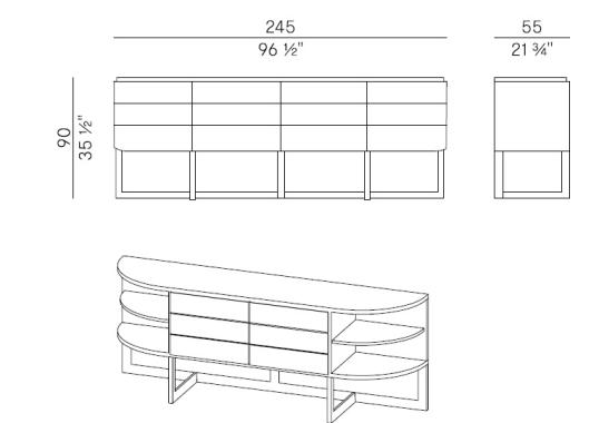 Буфет Potocco DIVA SIDEBOARD image 2