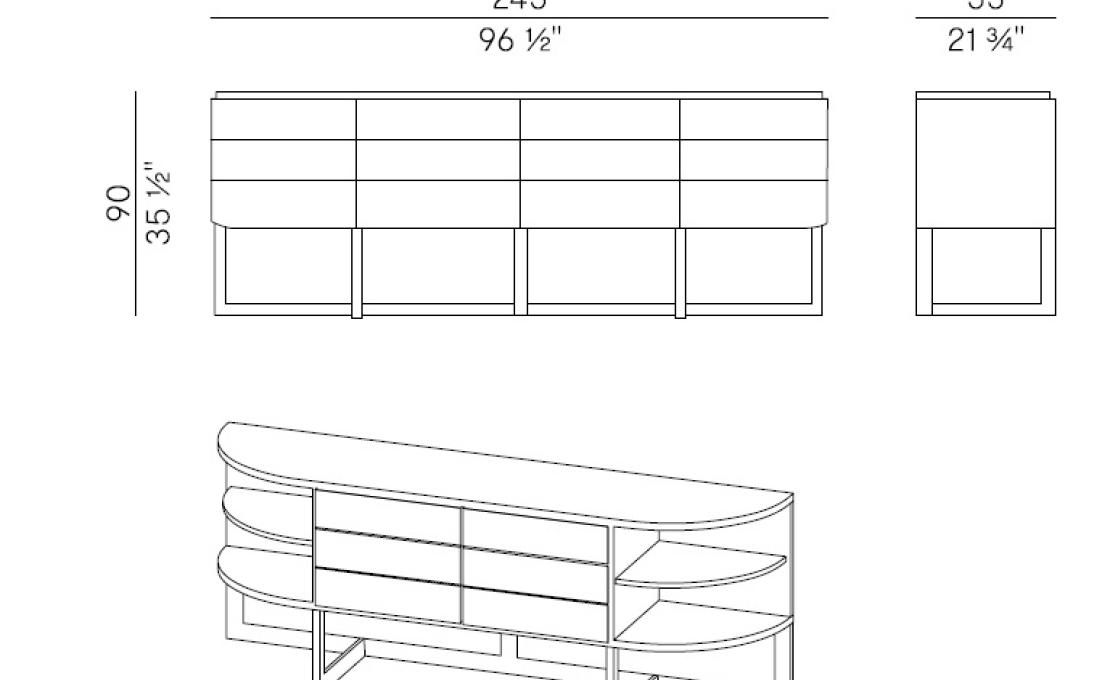 Сервант от фабрики Potocco модель DIVA SIDEBOARD