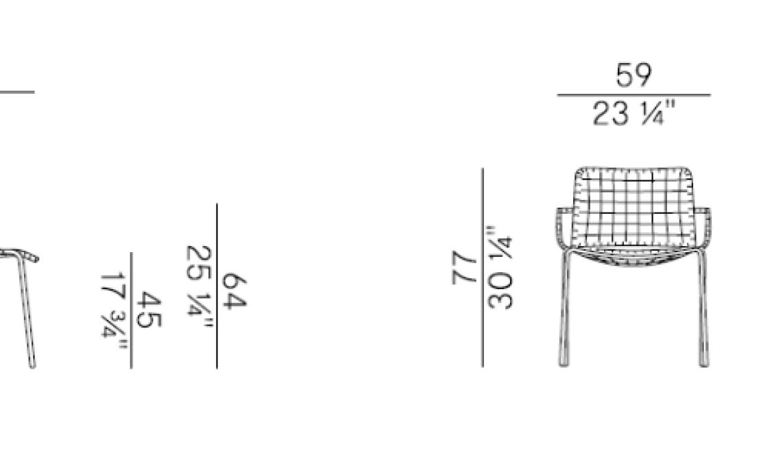 Уличное кресло от фабрики Potocco модель EGAO SMALL ARM