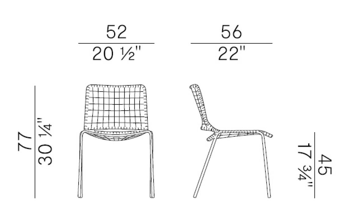 Уличный стул от фабрики Potocco модель EGAO 