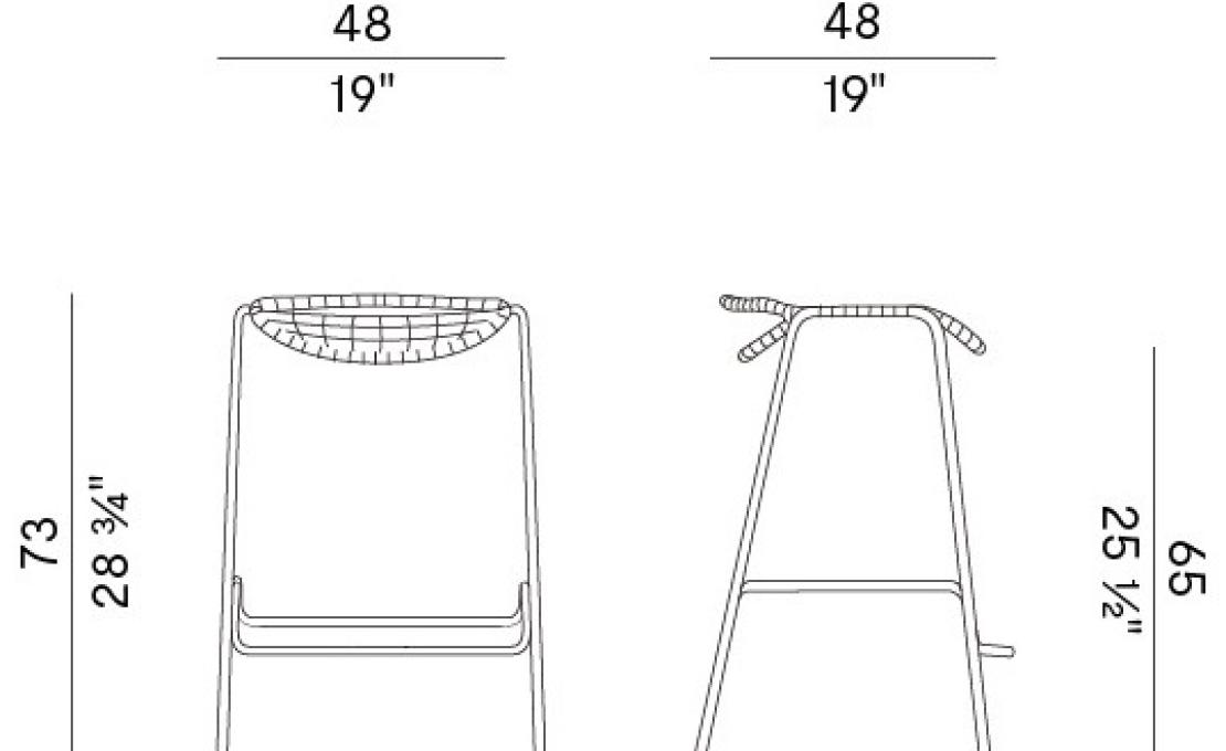 Уличный барный стул от фабрики Potocco модель 037/A