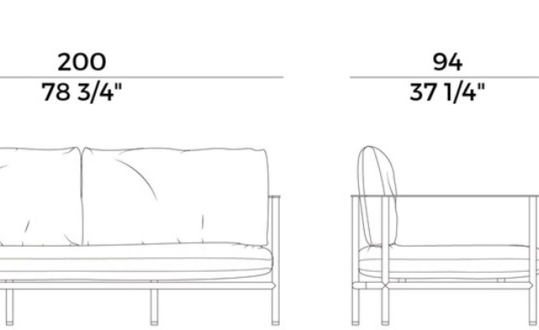 Уличный диван от фабрики Potocco модель 908/D-OUT