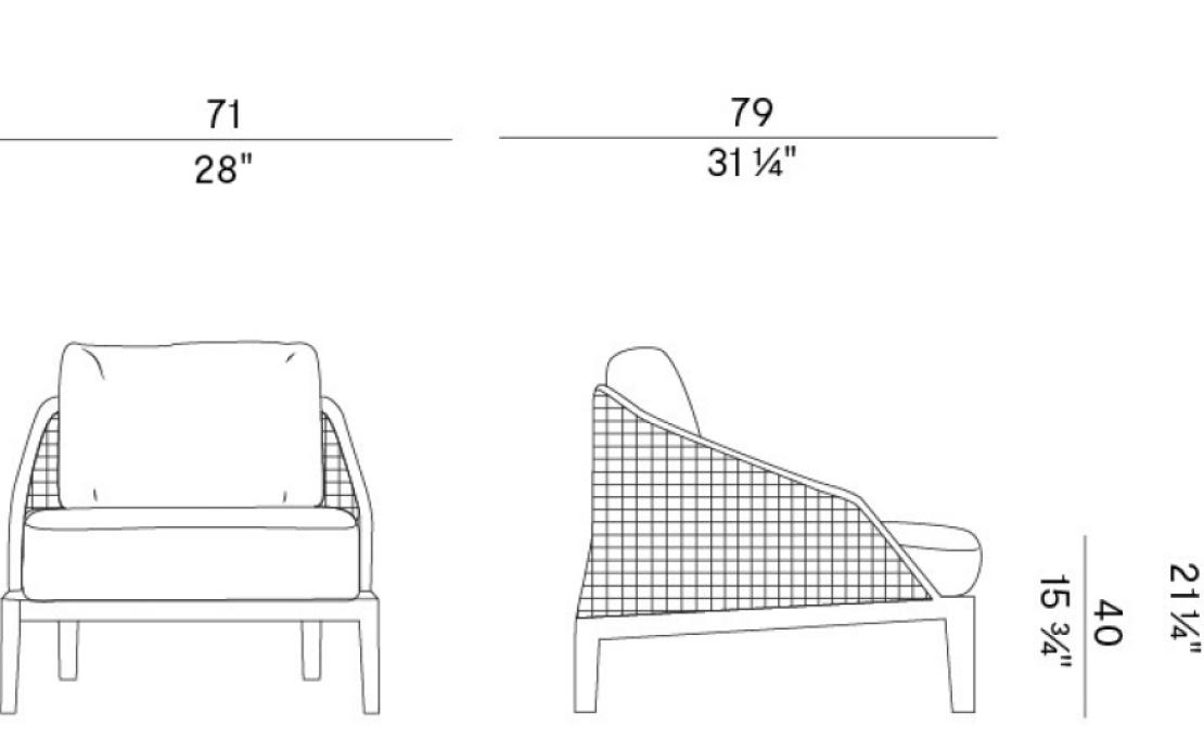 Кресло от фабрики Potocco модель 834/PB
