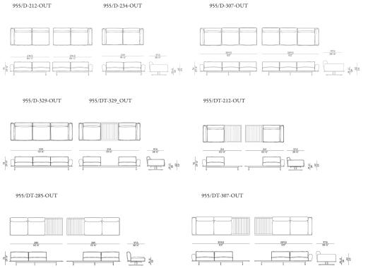 Диван Potocco GRAPHIC SOFA-955/D-OUT image 2