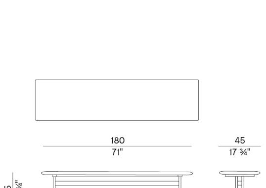 Банкетка Potocco 955/O Graphic Bench image 2