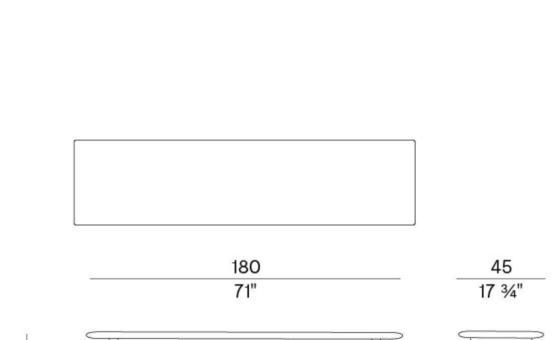 Банкетка от фабрики Potocco модель 955/O Graphic Bench
