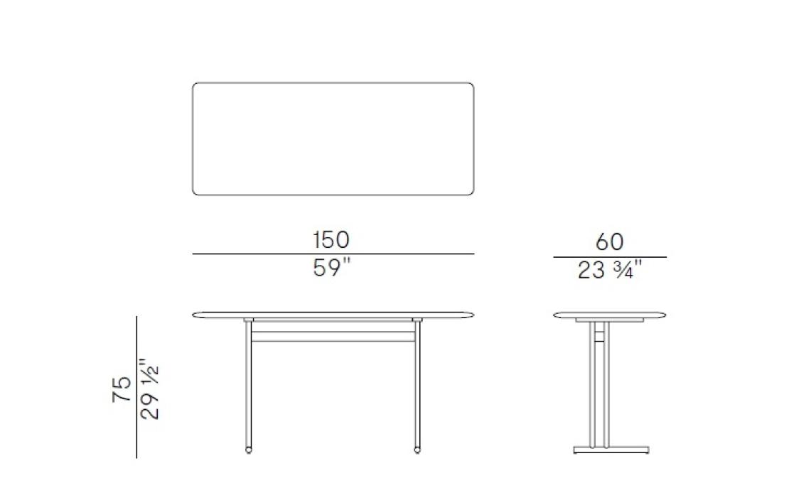 Письменный стол от фабрики Potocco модель 955/SCR