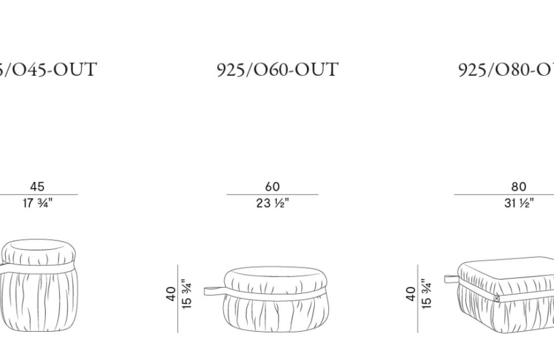 Пуф от фабрики Potocco модель HERM OUTDOOR  POUF