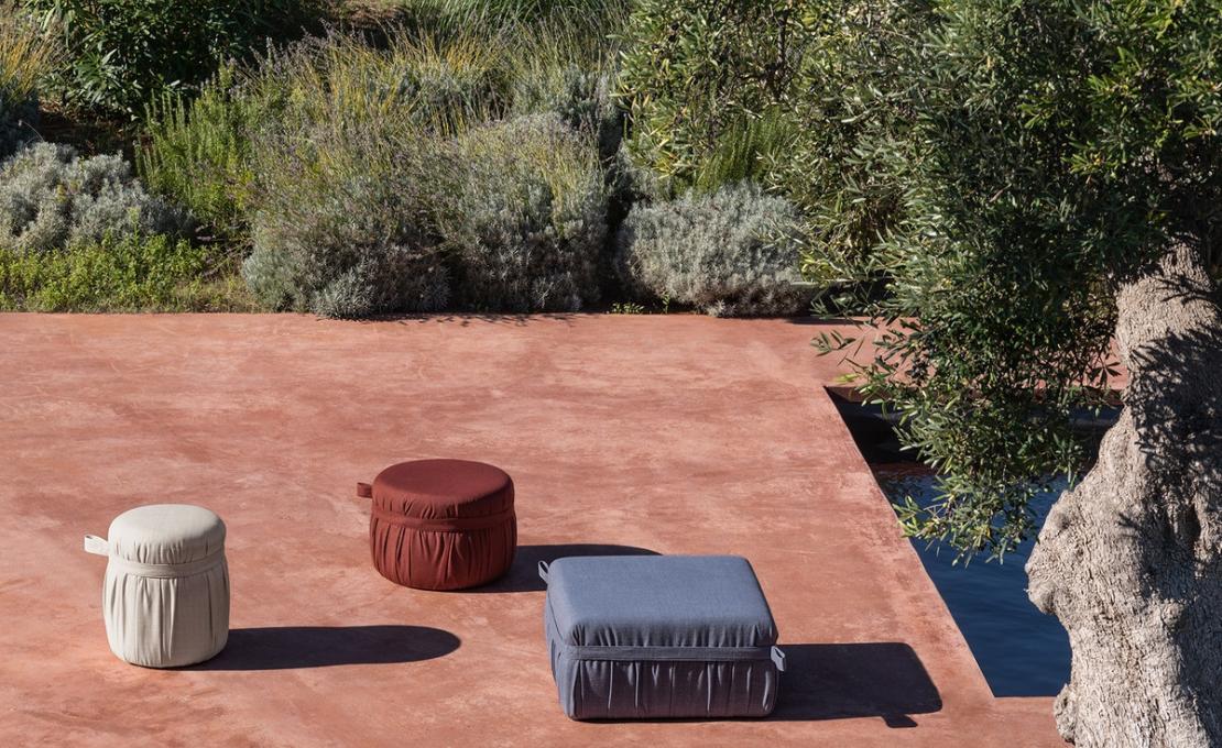 Пуф от фабрики Potocco модель HERM OUTDOOR  POUF