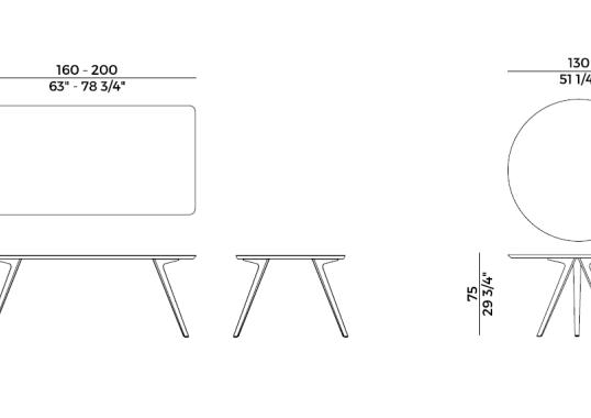 Стол Potocco KATANA TABLE image 2