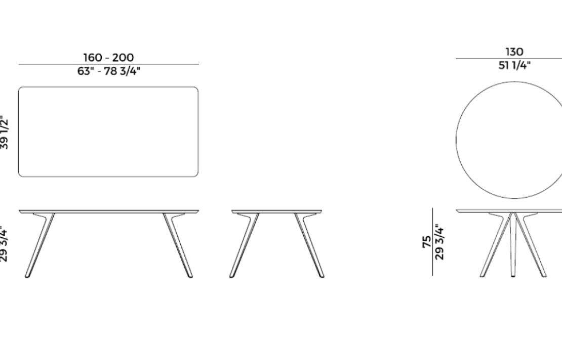 Стол от фабрики Potocco модель KATANA TABLE