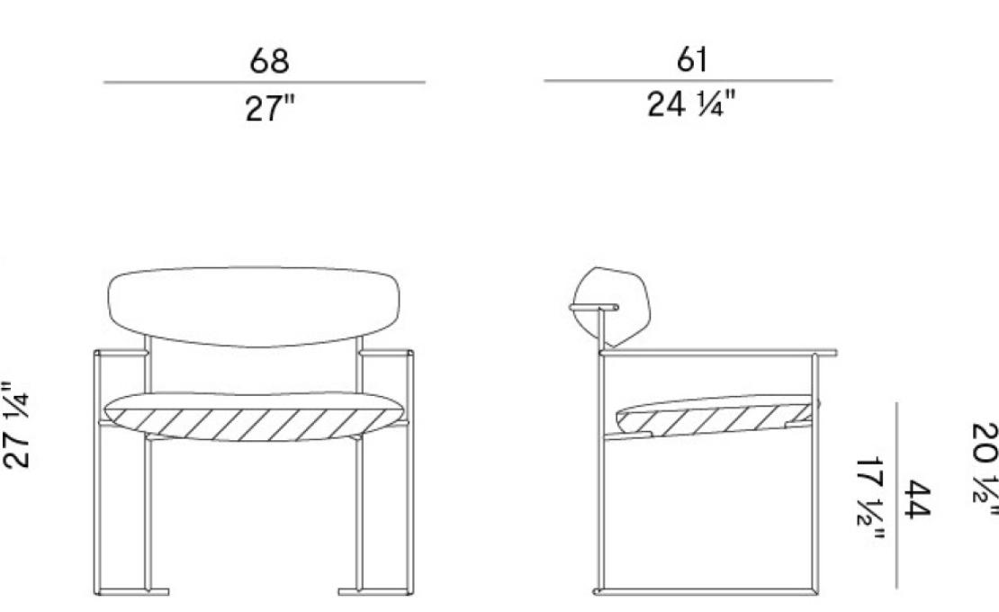 Уличное кресло от фабрики Potocco модель 922/LMB-OUT