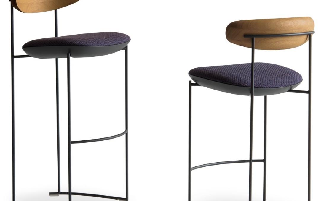 Уличный барный стул от фабрики Potocco модель KEEL LIGHT OUTDOOR 