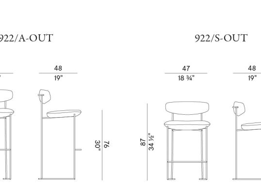 Барный стул Potocco KEEL OUTDOOR STOOL image 2