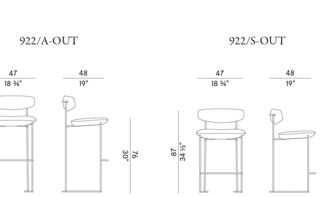 Барный стул от фабрики Potocco модель KEEL OUTDOOR 